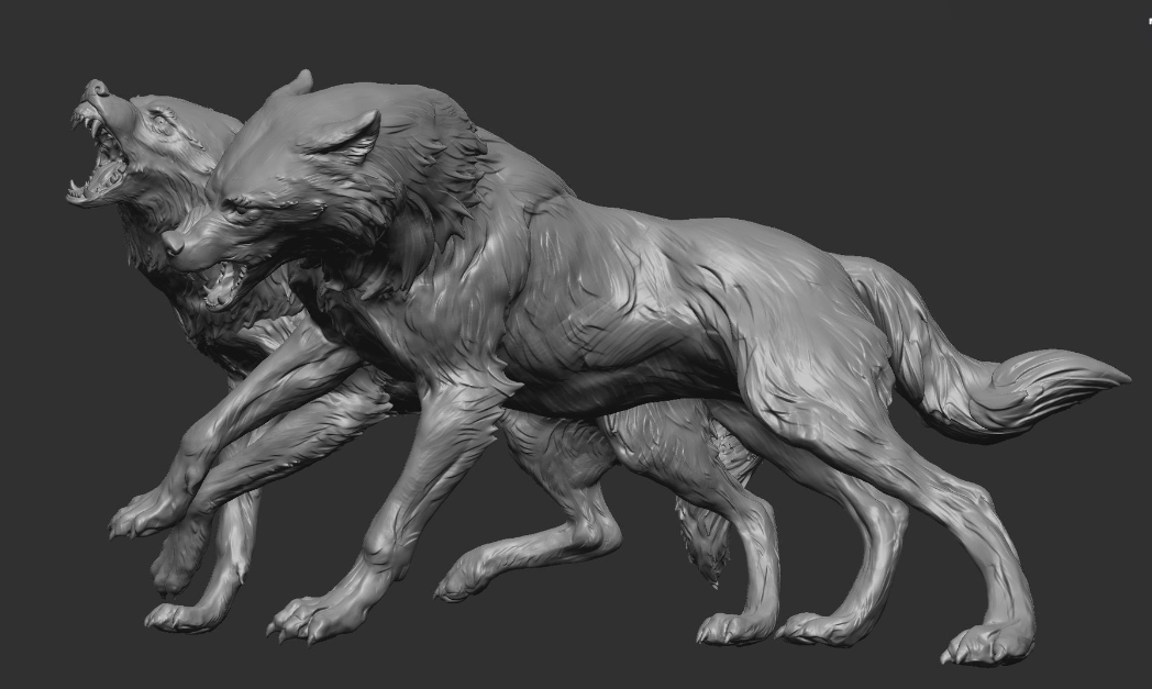 Kämpfende Wölfe von BreathTime