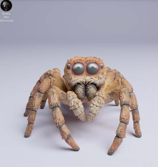 Jumping spider from Animal den miniatures as 3D print
