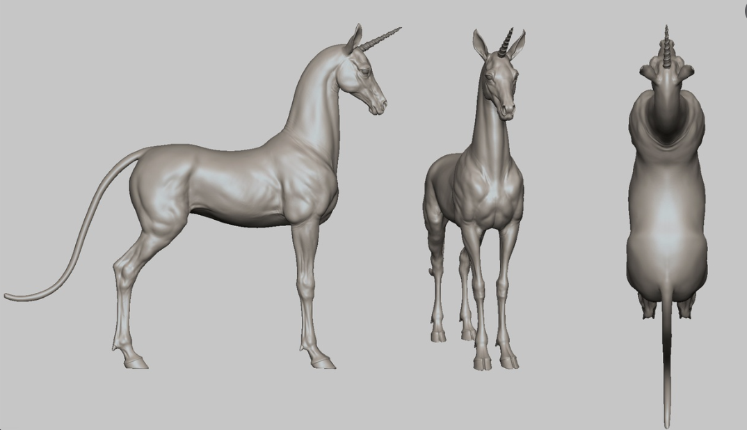 Einhorn Rohkörper / Version zum Custen von BreathTime als 3D Druck