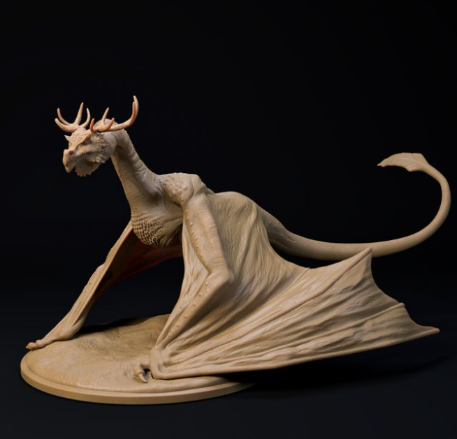 Forest Wyvern by Dino and Dog as 3D print