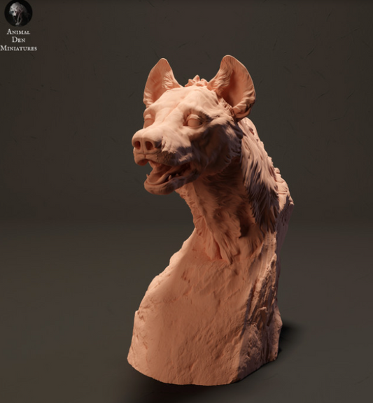 Hyena bust from Animal den miniatures as 3D print