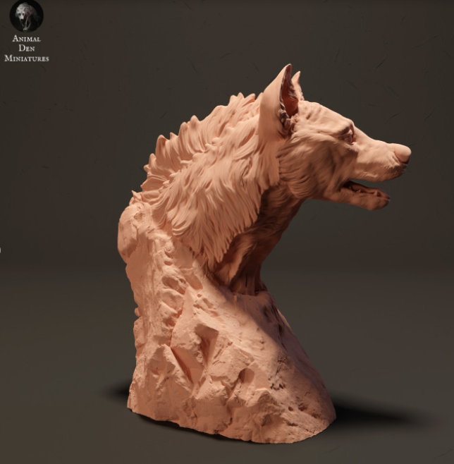 Hyänen Büste von Animal den miniatures als 3D Druck