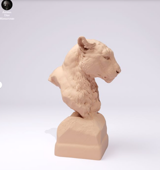 Berglöwen Büste von Animal den miniatures als 3D Druck