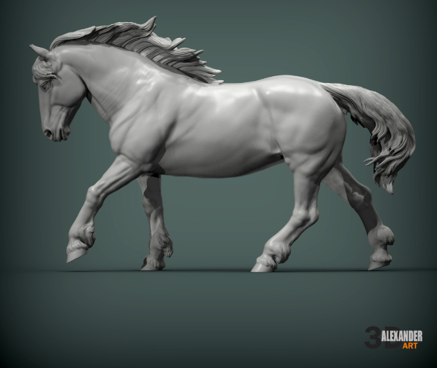 Percheron von Akuzmenko als 3D Druck