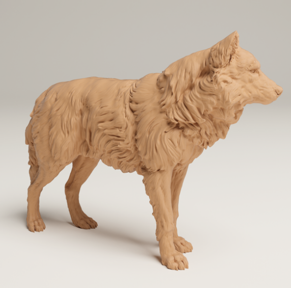 Grauer Wolf von Animal den miniatures als 3D Druck