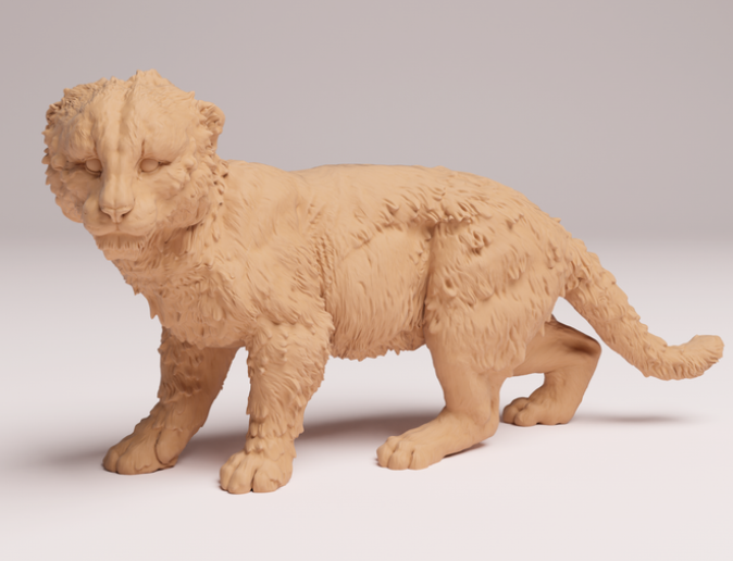 Amur Leoparden Baby von Animals den miniatures als 3D Druck