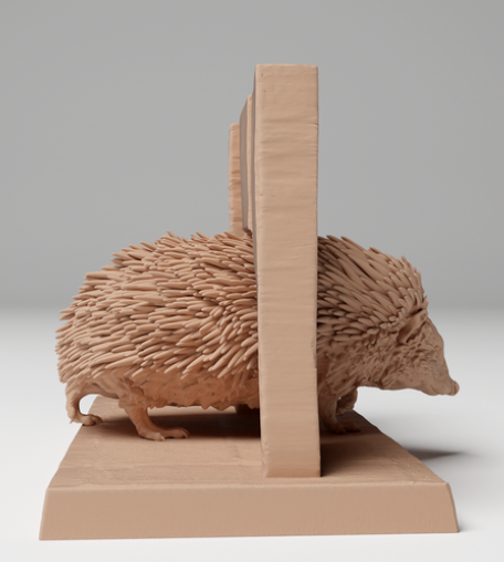 Europäischer Igel mit Mauerstück von Animal den miniatures als 3D Druck