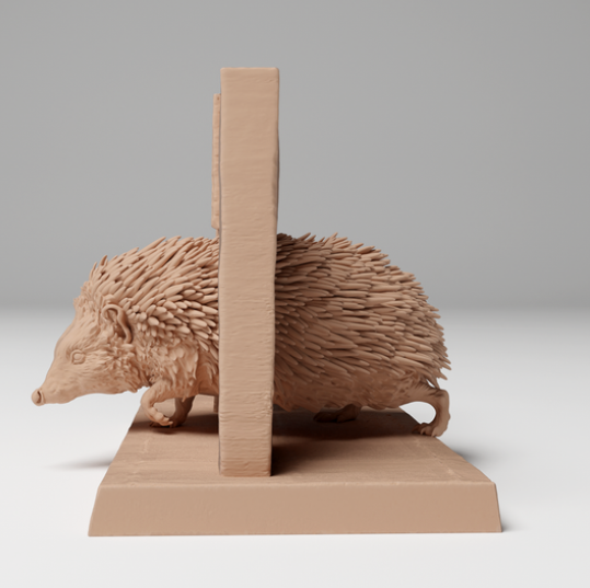 Europäischer Igel mit Mauerstück von Animal den miniatures als 3D Druck