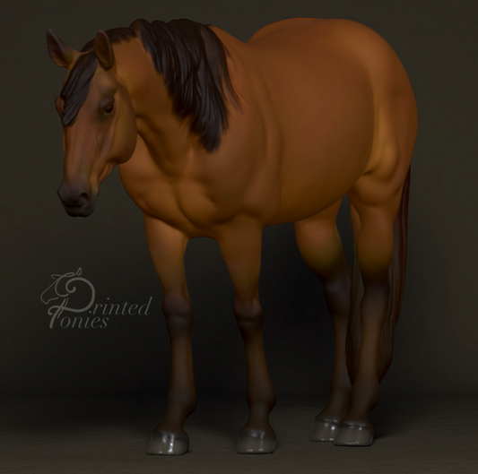 Mustang "Rowdie" entspannt" von PrintedPonies als 3D Druck