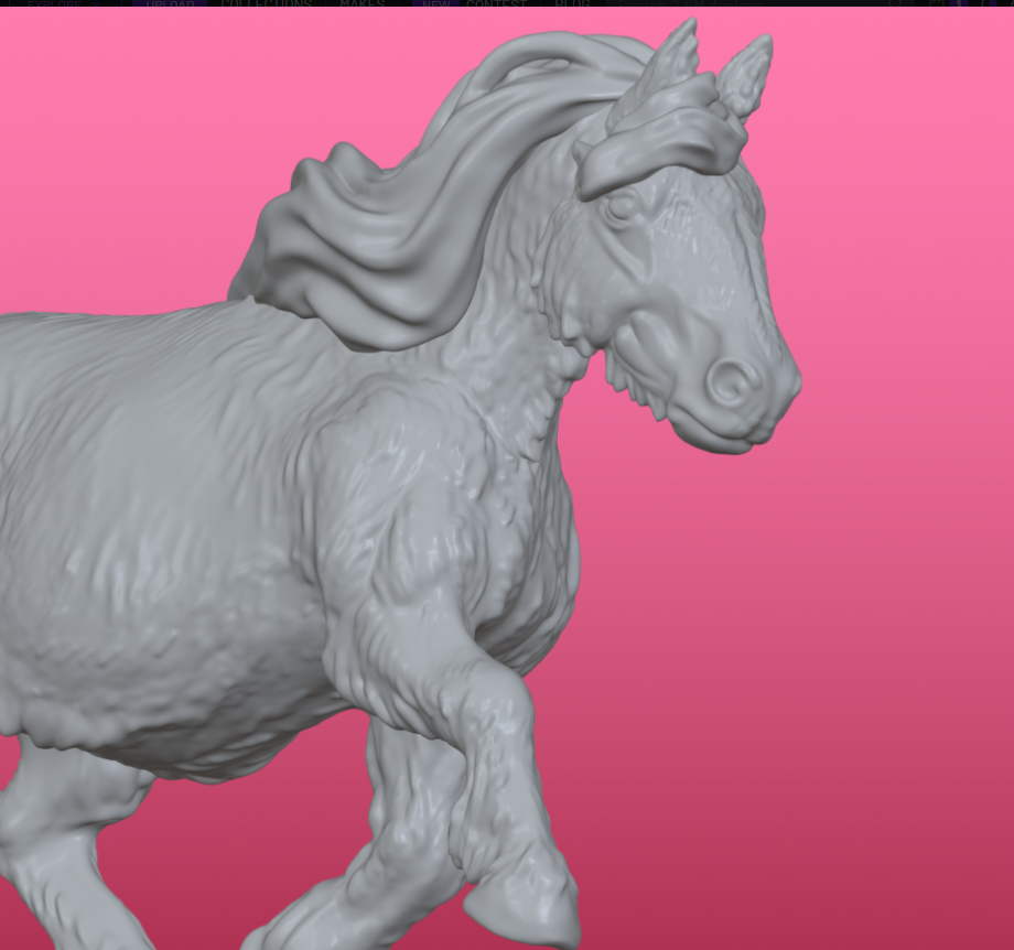 Cute Shetland pony "Lisa" by Neonmarecustoms as 3D print