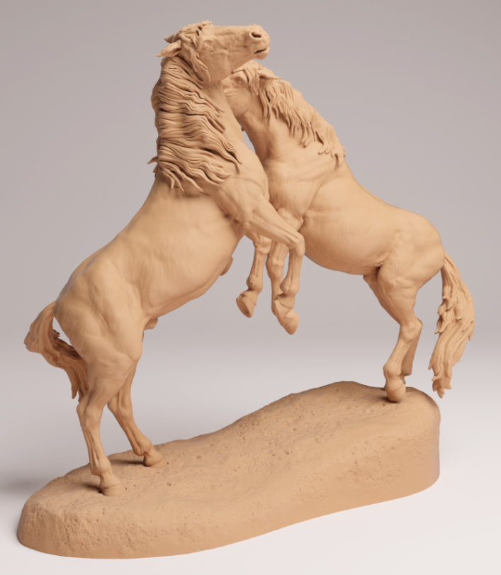 Kämpfende Mustang´s von Animal den miniatures