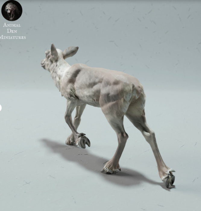 Caribou cub Animal miniatures as 3D print