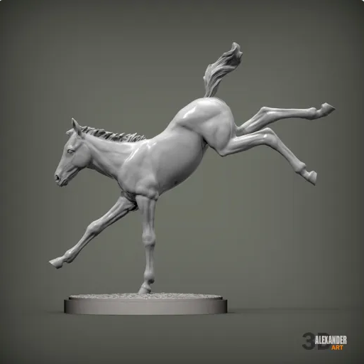 Jumping foal by Azukmenko as 3D print