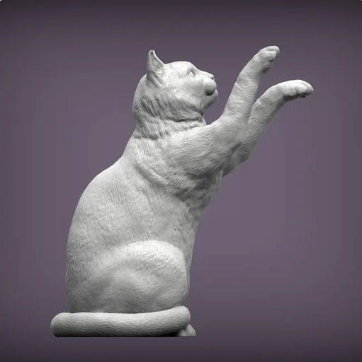 Spielende Katze von Azukmenko als 3D Druck