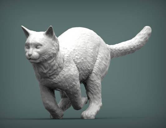 Running cat by Azukmenko as 3D print
