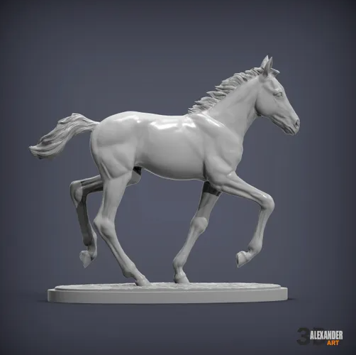 Rennendes Fohlen von Azukmenko als 3D Druck
