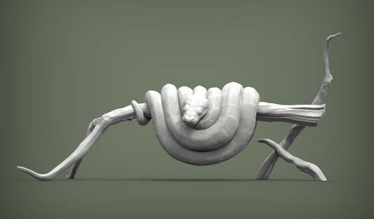 Anaconda auf einem Baum von Azukmenko als 3D Druck