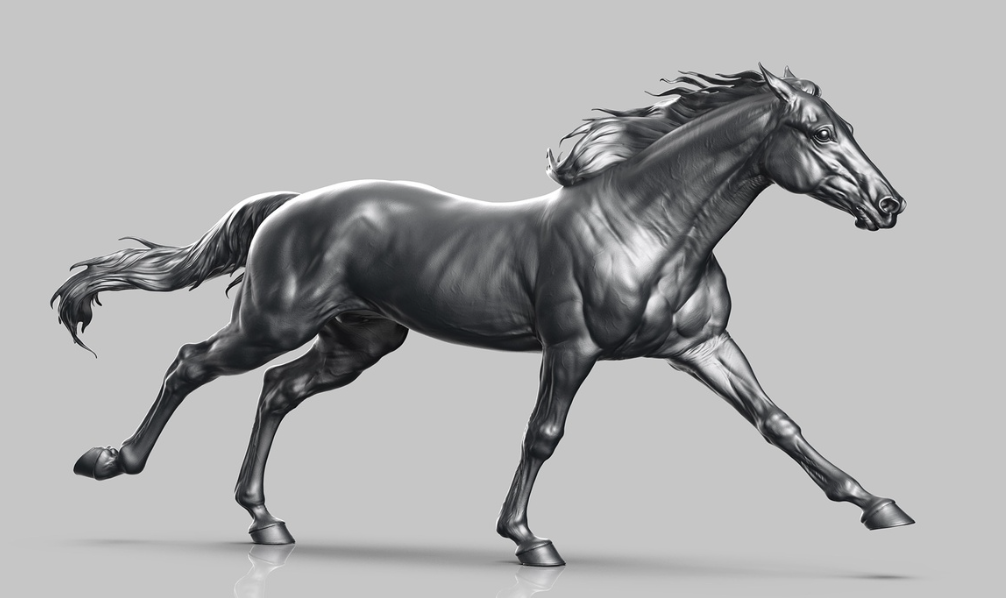 Racing stallion "Thunder" by BreathTime as 3D print
