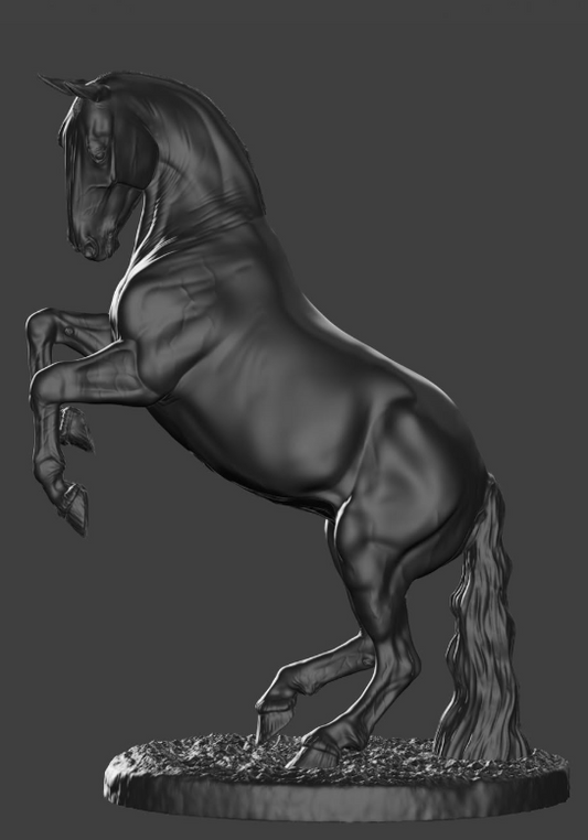 Andalusierstute "Beatriz" von Mirek_Art als 3D Druck / 2 Schweifversionen