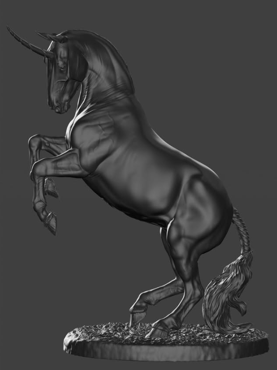 Rearing unicorn mare "Beatriz" by Mirek_Art_models as 3D print