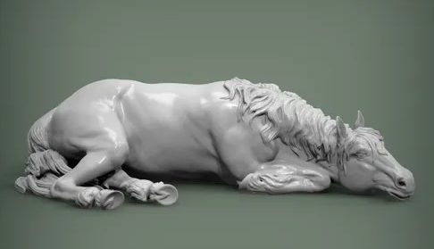 Sleeping Horse by Alexander3dart as a 3D print