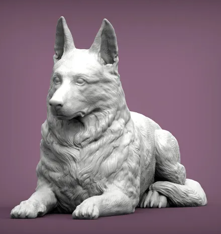 Deutscher Schäferhund ( liegt ) von Alexander3dArt