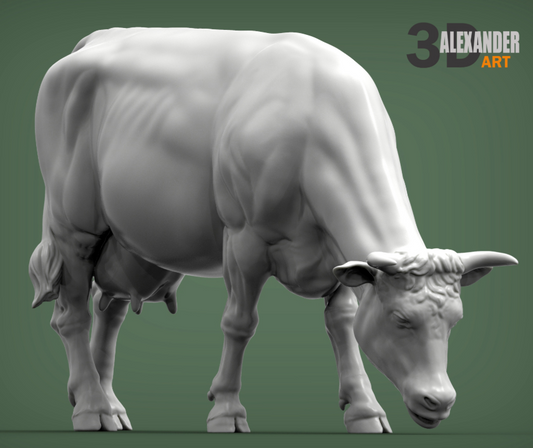 Grasende Kuh von Alexander3dart