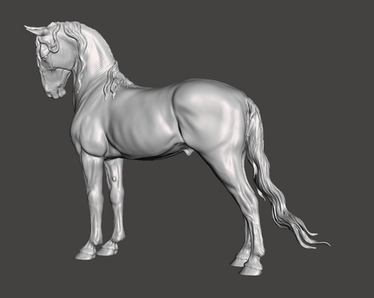 Edler Warmblut Hengst von Mirek_Arts als 3D Druck