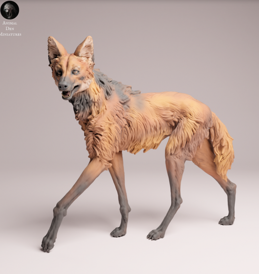 Mähnenwolf von Animals den miniatures als 3D Druck