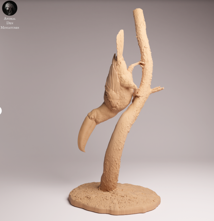 Tukan klettert Ast herunter von Animals den miniatures