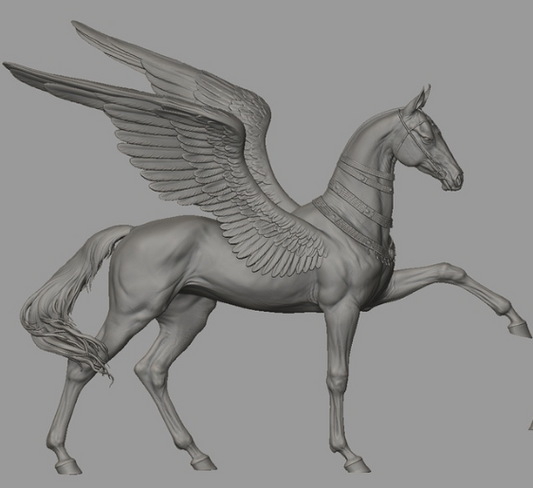 Achal Tekkiner Pegasus "Anubis" mit ägyptischem Schmuck von BreathTime