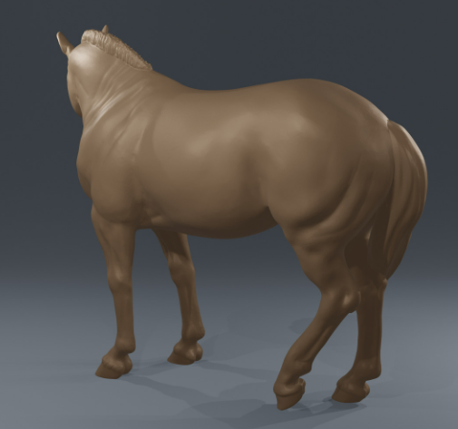 Fjord Pferd von Pixel Pony Diorama als 3D Druck