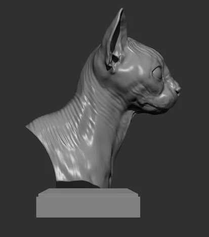 Sphynx Katzen Büste von Alexander3dart als 3d Druck