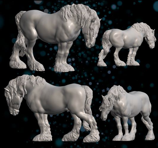 Étalon Draft Horse « Sweet Hammy » de Printed Ponies comme modèle de cheval