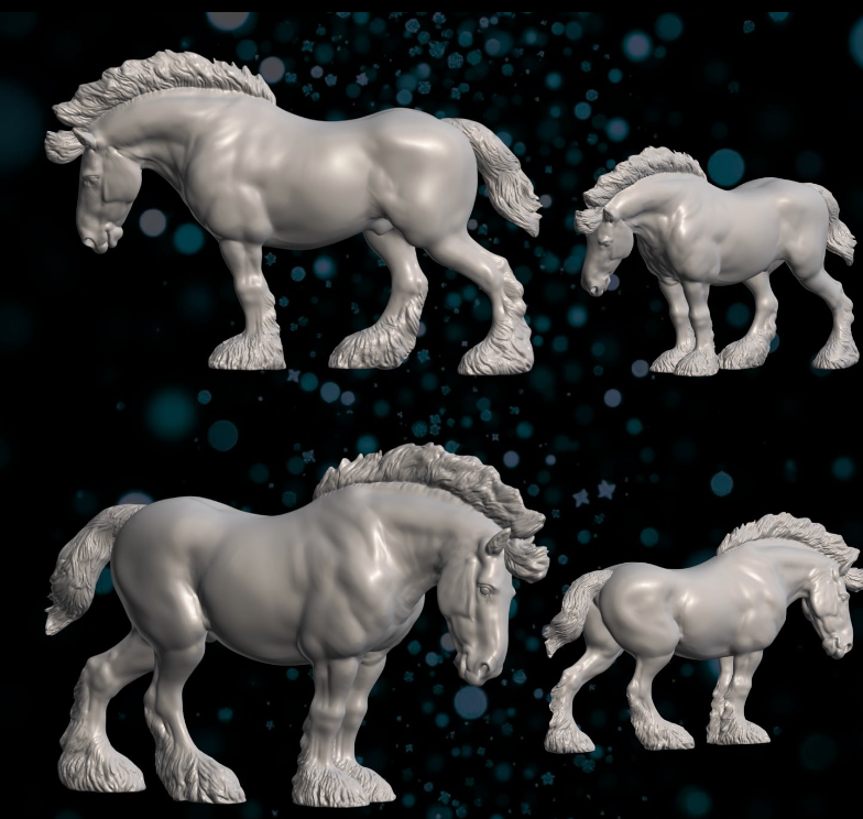 Draft Horse stallion "Spicy Hammy" by Printed Ponies as a model horse