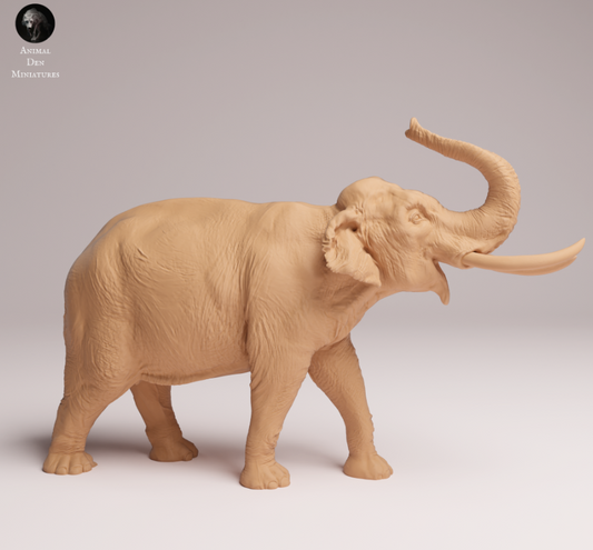 Indischer - Elefantenbulle Trötet von Animal den miniatures als 3D Druck