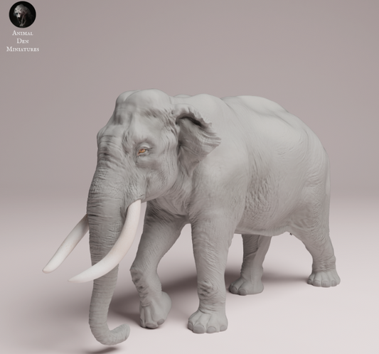Indischer - Elefantenbulle Trotet von Animal den miniatures als 3D Druck