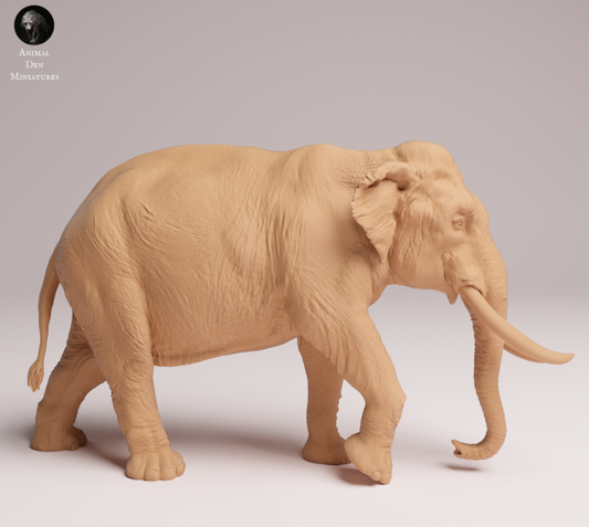 Indischer - Elefantenbulle Trotet von Animal den miniatures als 3D Druck