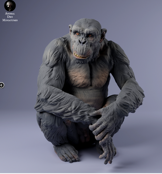 Schimpanse sitzt von Animal den miniatures