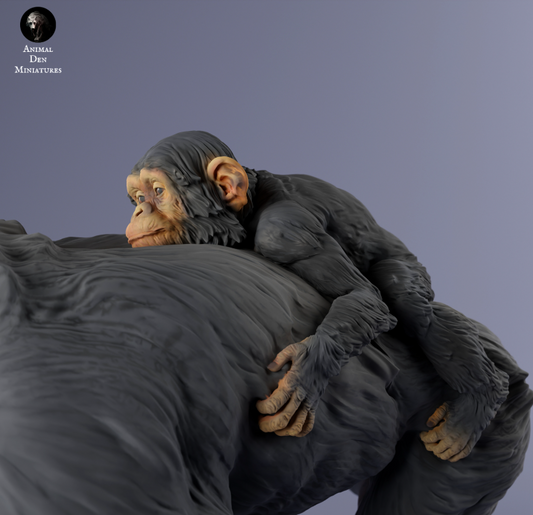 Schimpanse mit Baby von Animal den miniatures