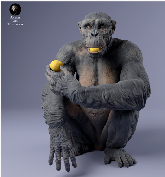 Schimpanse isst von Animal den miniatures