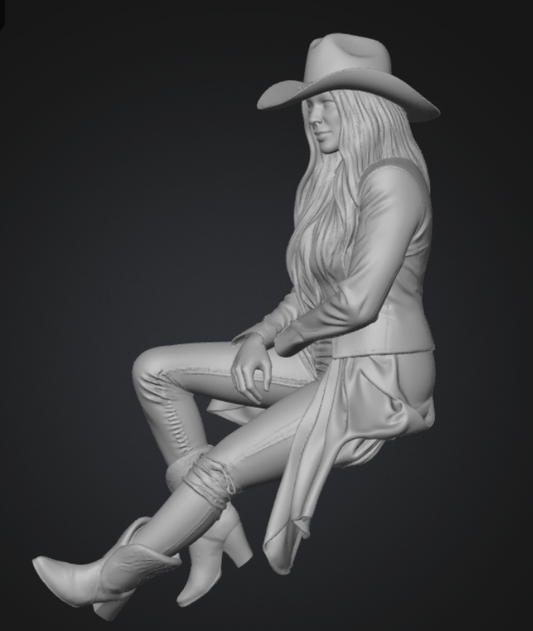 Sitzende Western-Reiterin von PotatoPonys / Figur