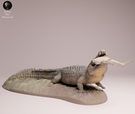 Fressendes Salzwasser Krokodil von Animal den miniatures / Als Miniatur-Tierfigur