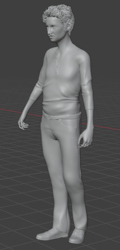 Stehender Mann (Pose Nr.25) / unbemalte 3D Druck Resin Miniaturfigur