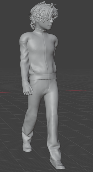 Homme qui court V4 (pose n°28) / impression 3D résine non peinte
