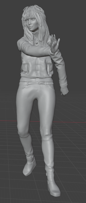 Femme dénudée (Pose n°30) / impression 3D en résine non peinte