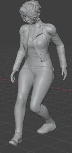 Femme descendant des marches (Pose n°32) / impression 3D en résine non peinte