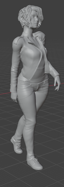 Femme qui court V6 (Pose n°36) / Impression 3D en résine non peinte