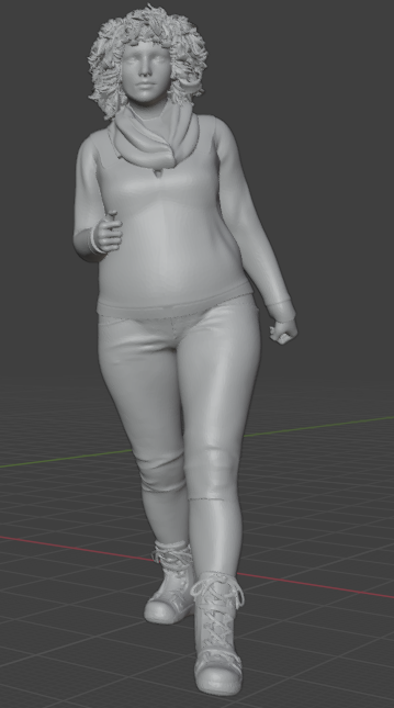 Femme qui court V9 (pose n°47) / impression 3D en résine non peinte