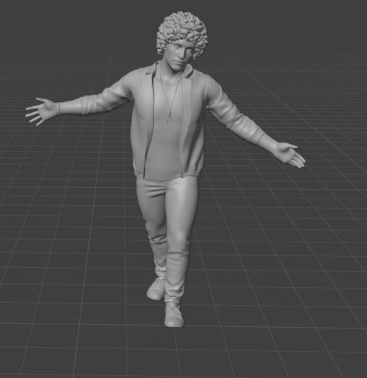 Man with outstretched arms (Pose No. 70) / unpainted 3D printed resin figure